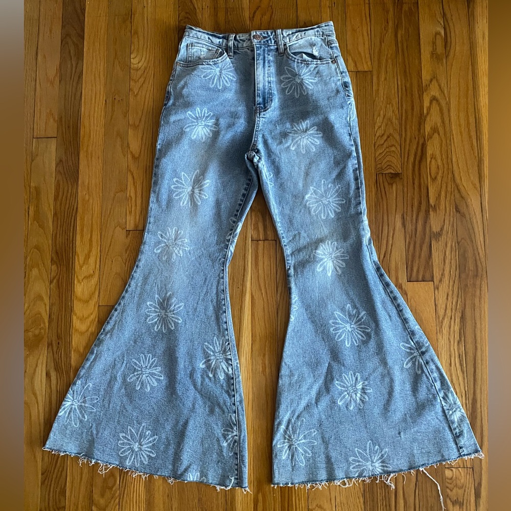 Wild Fable Bell Bottom Floral Jeans